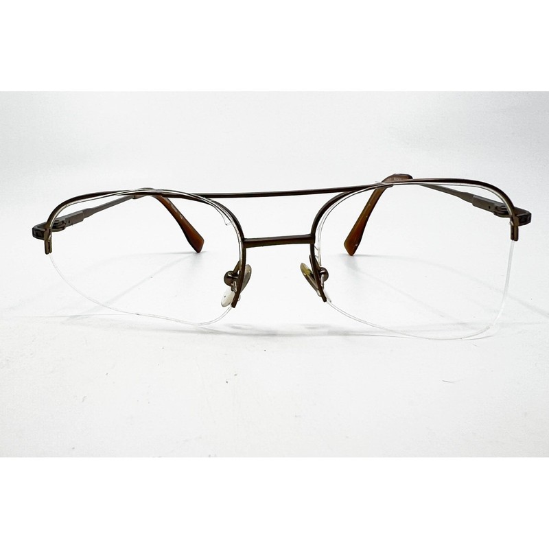 Ducks Unlimited Huron Eyeglasses Mens Gold Titanium Aviator Half Rim 55-18-140