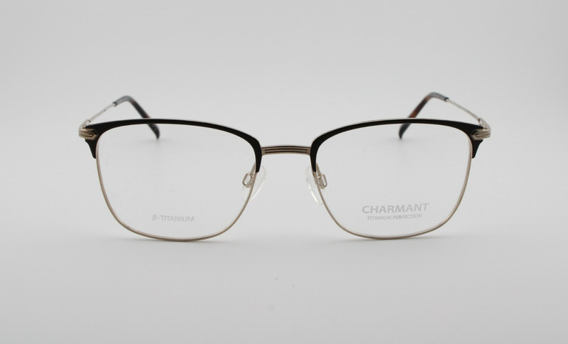 NEW CHARMANT CH29715 GP GOLD/HAVANA/BROWN TITANIUM EYEGLASSES FRAMES 54-19-145
