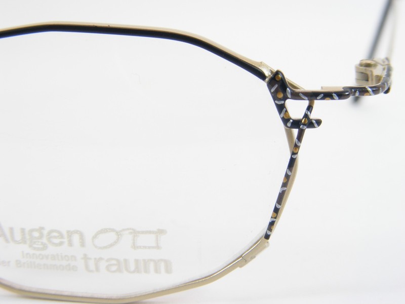 Vintage Augentraum 753 02 Pale Gold /Black /Other UNIQUE EYEGLASSES 46-19-140mm gallery