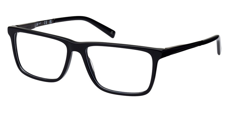 J Landon JL1016 001 Black Rectangular Plastic Eyeglasses Frame 56-15-145