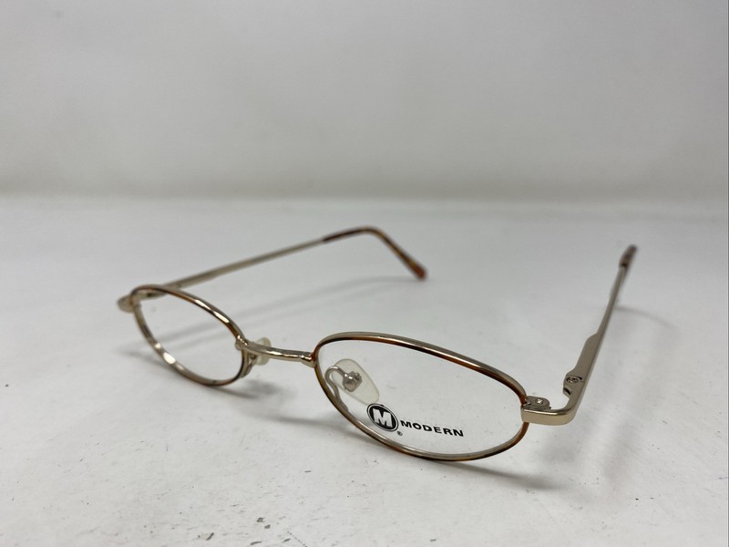 Modern Optical GATOR DEMI AMBER 44-21-140 Metal Full Rim Eyeglasses Frame OW92 gallery