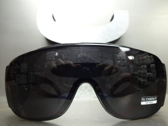 WRAP AROUND DRIVING SAFETY SUN GLASSES Over RX Glass Fit Black Frame Dark Lens gallery