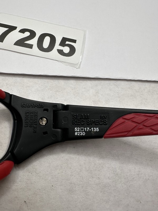 LIBERTY SPORT REC SPECS SLAM 52/17/135 #230 BLACK RED EYEGLASSES gallery