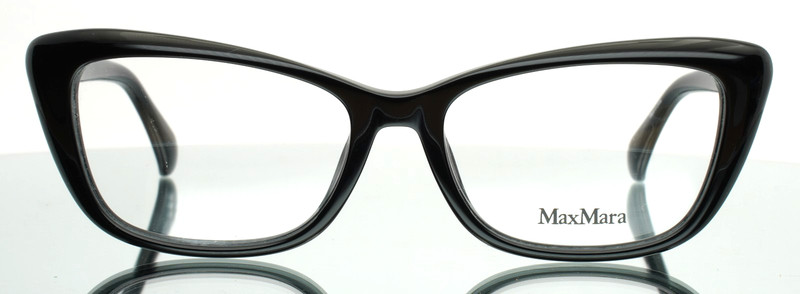 MAX MARA MM5059 001 Black Womens Cat Eye Full Rim Eyeglasses 53-16-140 B:37 gallery
