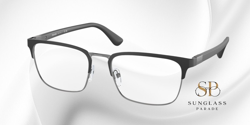 PRADA Heritage PR 54TV 1BO1O1 Matte Black Demo Lens 55 mm Men’s Eyeglasses