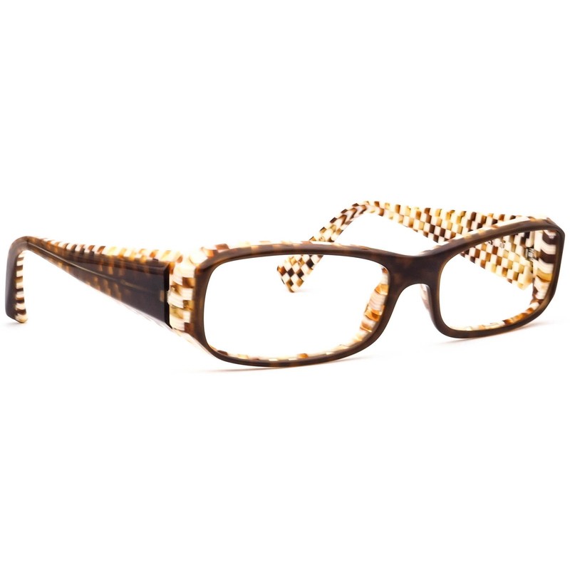 Alain Mikli Eyeglasses AL0511 0011 Brown Check Rectangular France 52[]15 130