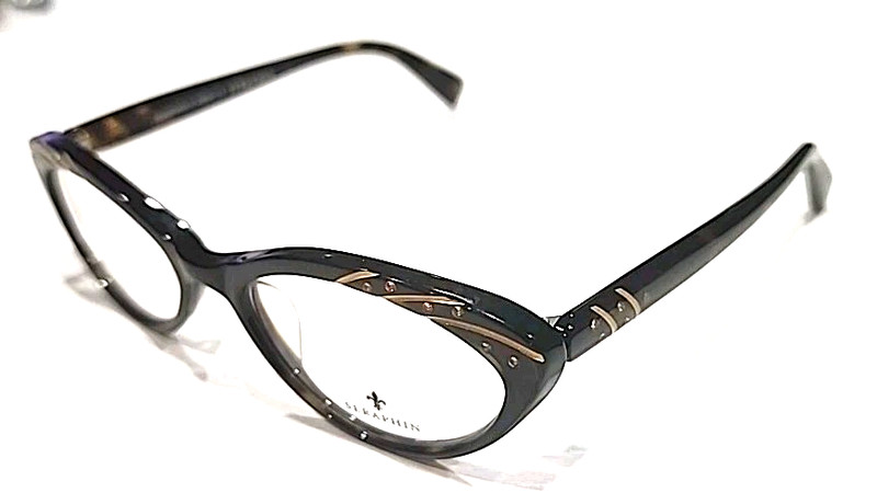 Seraphin Heather 8528 Sm Brown Oval Cat Eyes Eyeglasses 52-17 140 Japan New
