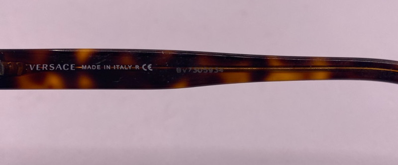 VERSACE FRAMES ONLY HALF RIM EYEGLASSES MOD 1184 1269 BROWN TORTOISE 53-18-40 gallery