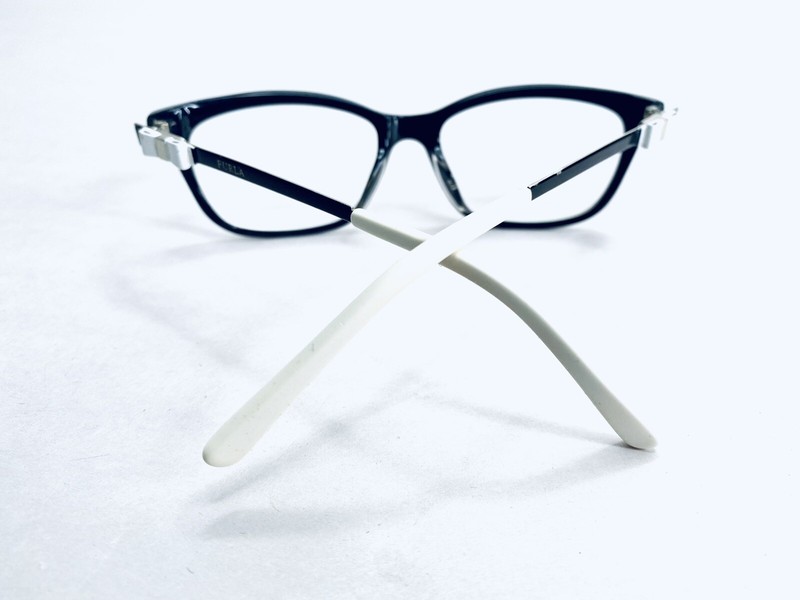 Furla Black White Wayfarer Lucite Metal Temple Glasses Scilla VU4803J 50 16 140 gallery