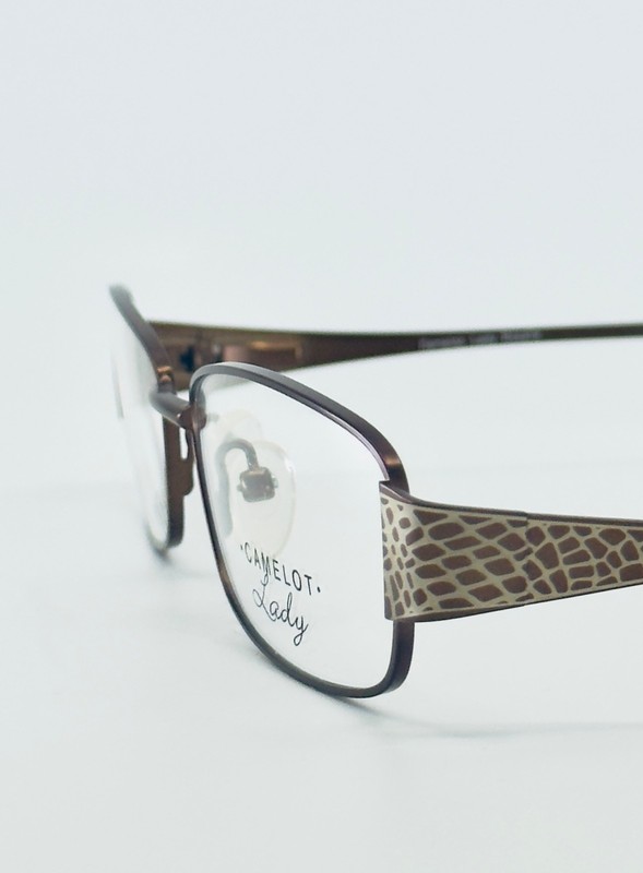 CAMELOT LADY ROSALIE BRONZE Womens Rectangle Full Rim Eyeglasses 53-17-135 B:28 gallery