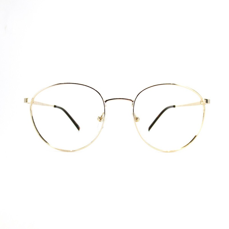 WM20202 GD Gold Womens Small Round Full Rim Eyeglasses 48-18-140