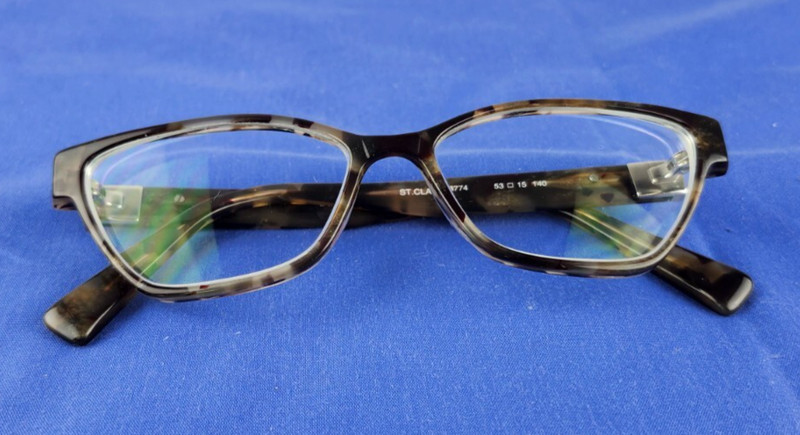 Seraphin Eyeglasses St. Clair 8774 Gray Marble Cat Eye Japan 53[]15 140 Handmade