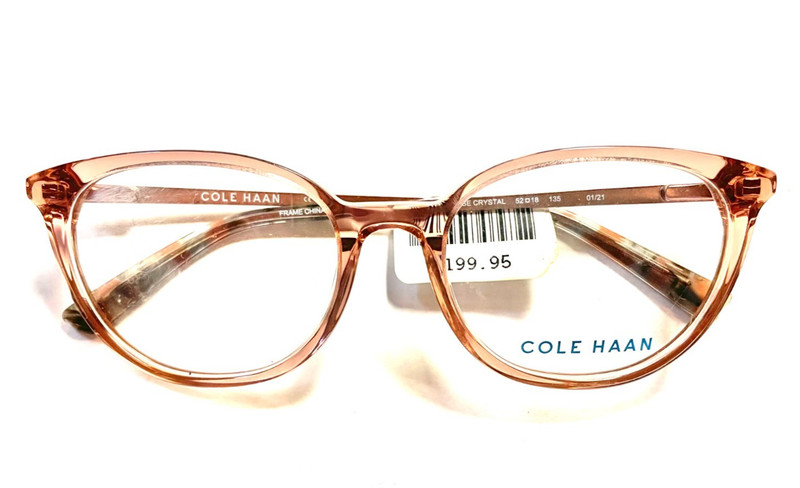 Cole Haan Eyeglasses Frame CH5041 512 Clear Pink Crystal Rose Gold 52-18-135
