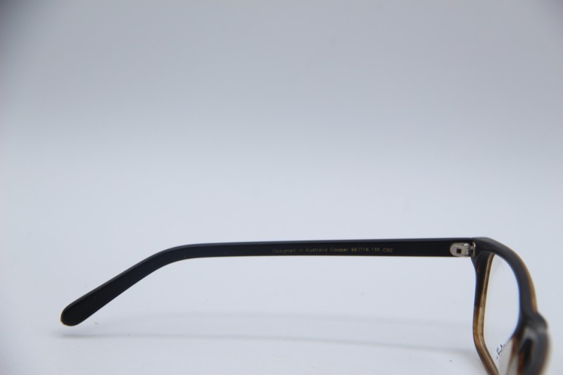 NEW ICONIK EYEWEAR COOPER C02 BLACK BROWN HORN AUTHENTIC FRAMES EYEGLASSES 56-16 gallery