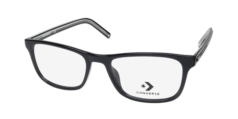 NEW CONVERSE CV5011 GLASSES 53-18-145 SQUARE 001 MENS PLASTIC FULL-RIM BLACK
