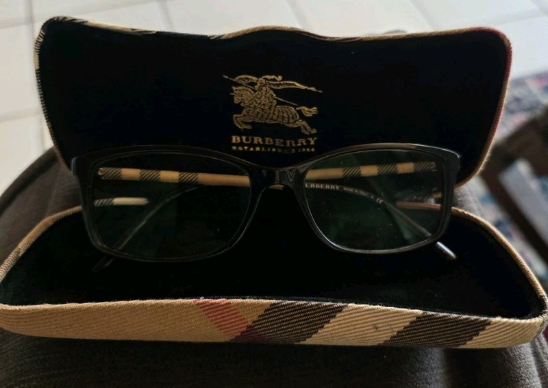 Burberry B 2120 3001 Frame Only Glasses Brown Tortoise & Plaid And Case