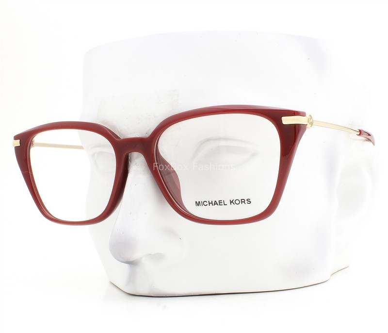 Michael Kors Hainan Eyeglasses MK 4133D 4004 Glasses Red on Gold 54mm w/case