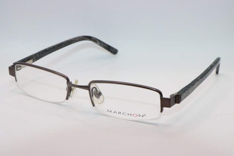 NEW MARCHON M203 040 GUNMETAL PEARL AUTHENTIC DESIGNER EYEGLASSES 46-17