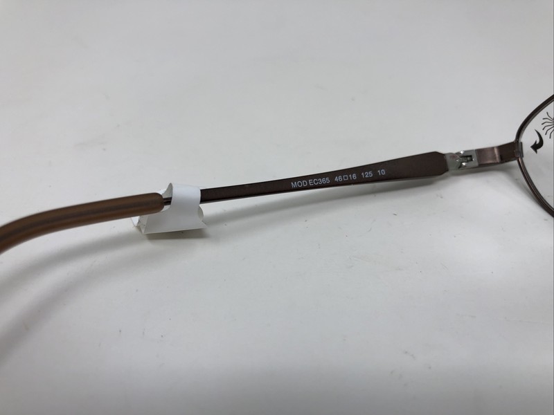 TURBOFLEX EYEGLASSES FRAME MOD EC365 46-16-125 360 hinges BROWN METAL 3206 gallery