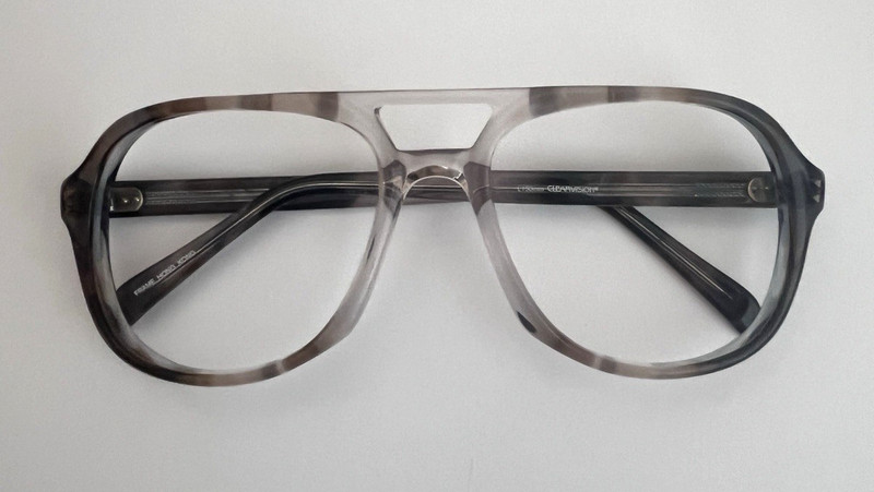 Vintage Clear Vision Forman Gray Brown Clear Eyeglasses Big Wide Zyl Frame 61-20 gallery
