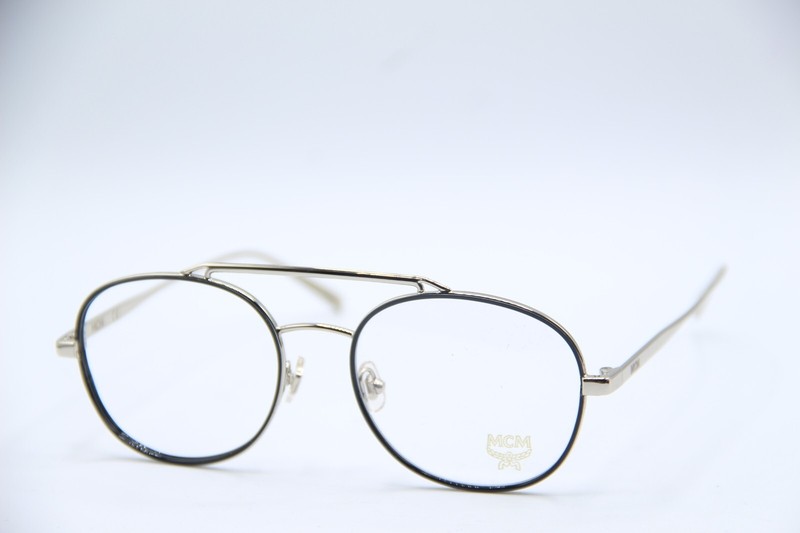 MCM 2120 029 BLACK SILVER ROUND AUTHENTIC DESIGNER EYEGLASSES 51-19