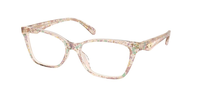 Coach HC 6248 U transparent floral field demo lens 5894 Eyeglasses
