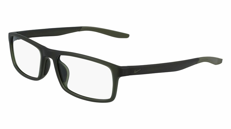 Nike 7119 307 Matte Black/Olive Plastic Optical Eyeglasses Frame 53-17-140 RX A