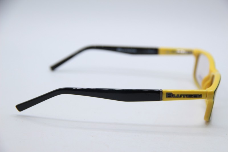 NEW BLUTECH NIGHT OWL BLACK LAMINATE YELLOW AUTHENTIC DESIGNER EYEGLASSES 49-16 gallery