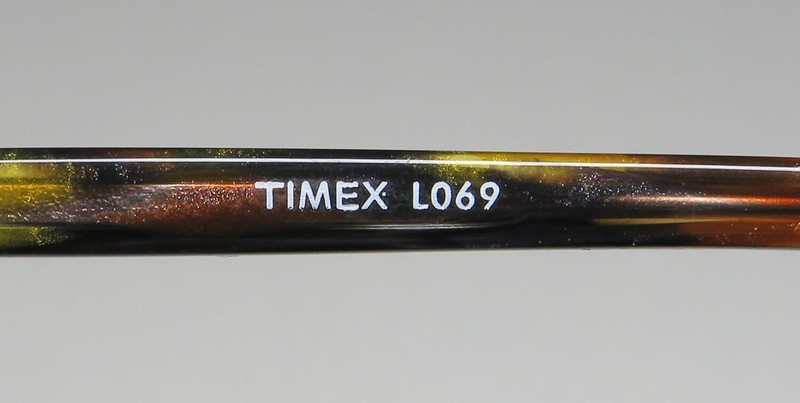 NEW TIMEX L069 EYEGLASSES DESIGNER HALF-RIM MENS BR 56-17-145 BROWN METAL & gallery