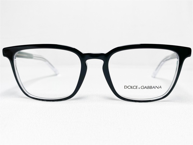 NEW Dolce & Gabbana DG3307 675 Top Black On Crystal Eyeglasses Frames 53/19~145
