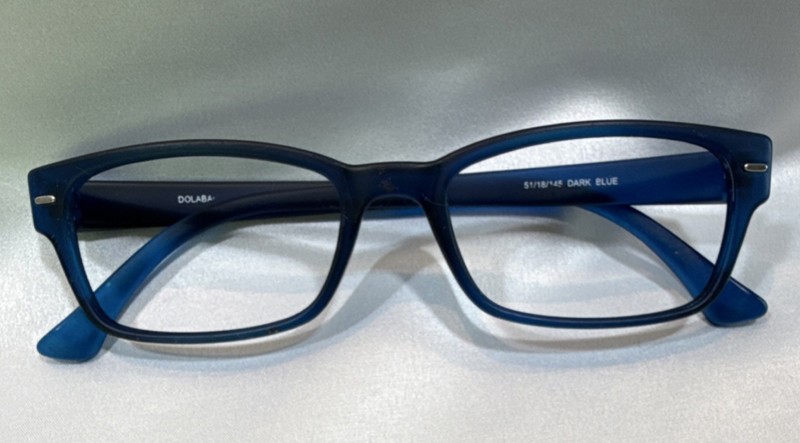 DOLABANY 51/18/145 Full Rim Plastic Eyeglasses Dark Blue 51-18-145