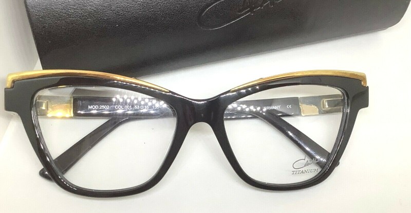 CAZAL BLACK TITANIUM COL.001 MOD.2502 EYEGLASS BLACK & GOLD READ LISTING