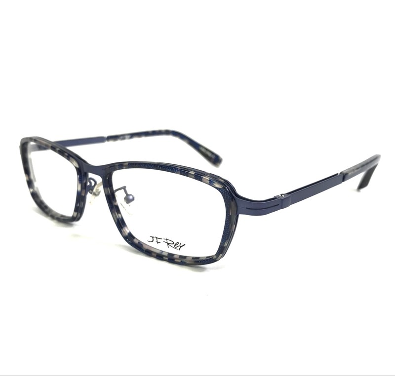 JF Rey Eyeglasses Frames JF2694 2505 Blue Gray Tortoise Ice Blue 56-17-140