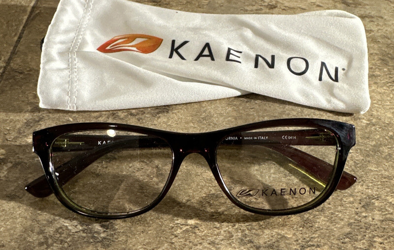 KAENON 400 Series 407 Brown Green Flex Eyeglasses Frames 49-16-130-33mm NWOT G26