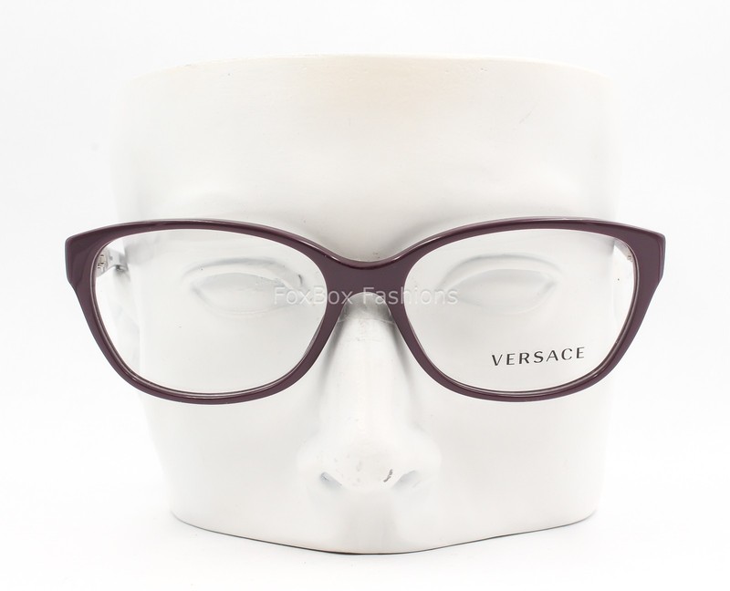 Versace VE 3189-B 5066 Eyeglasses Glasses Dark Violet Purple Crystals 54mm gallery