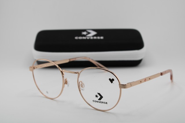 NEW CONVERSE CV 1025 780 GOLD CLEAR GUNMETAL AUTHENTIC EYEGLASSES 50-20