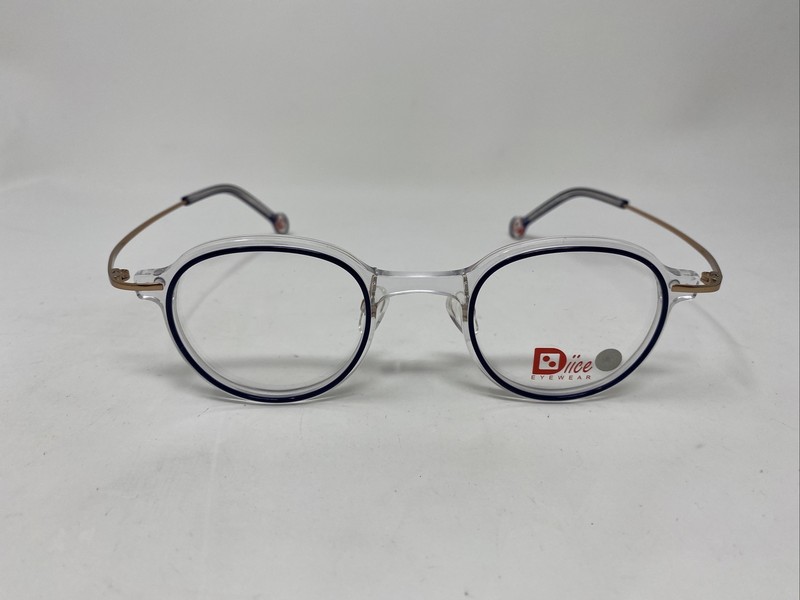 DIICE EYEWEAR HIGH STAKES C1 43/24/150 BLUE CRYSTAL ROSE GOLD W396