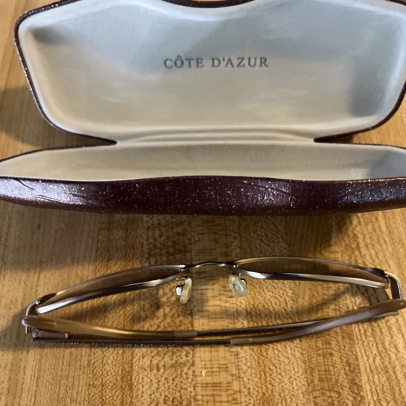 Cote D'Azur Europa Eyeglasses Frames Only CDA-261 C2 53-15-132 Teal Gold Crystal gallery