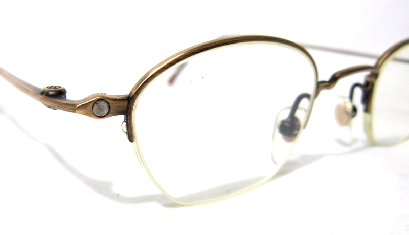 Takumi Japan T-Ti-P 9714 eyeglass frame 42-22 Gold metal Half rim eyewear frame gallery