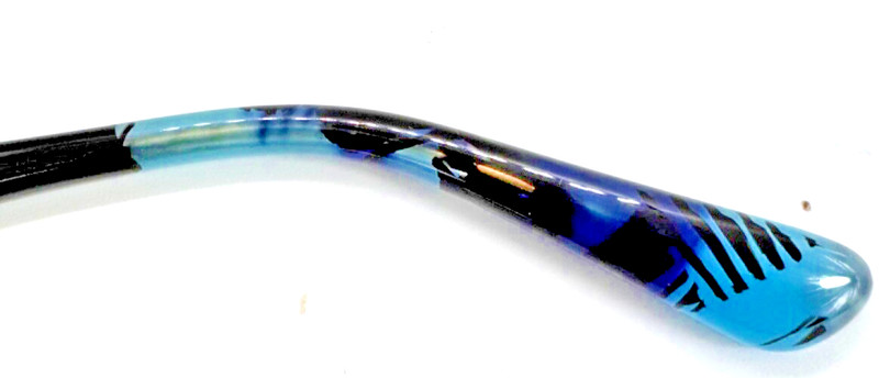 Toms Amela eyeglasses translucent slate blue with artistic temple tips 51mm eye gallery