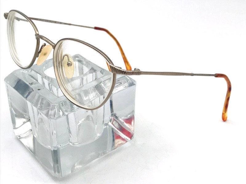 ALFRED SUNG 4032 Eyeglasses CEN BRN 49-18 140 Silver Tone Metal Frame Full Rim