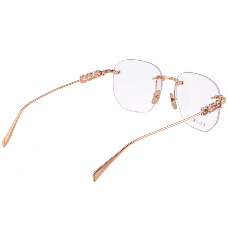 GUCCI GG1806O 1806 Rose Gold Crystal Logo Metal Optical Eyeglasses 54mm 003 gallery