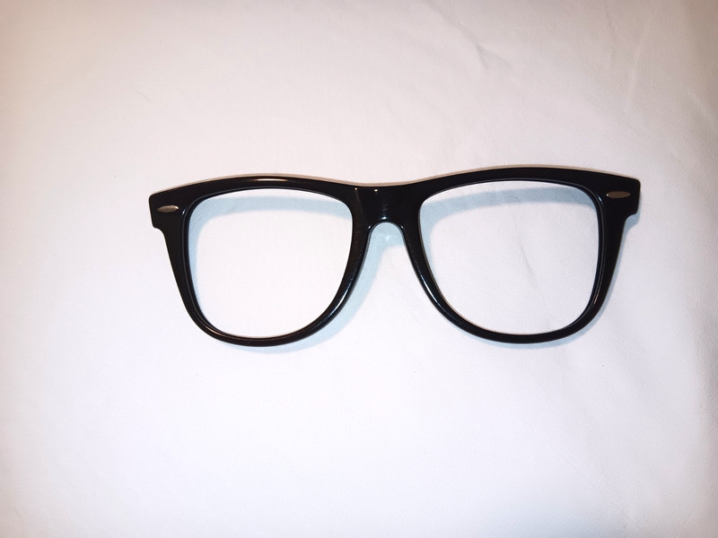 Vintage B&L Ray-Ban Black Wayfarer Frame Fronts Only 5024 gallery