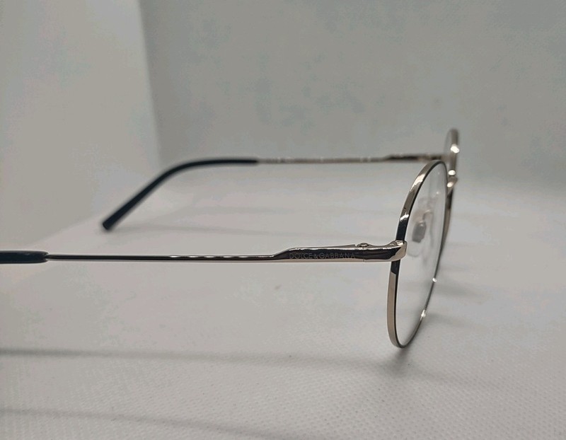 Dolce & Gabbana DG1290 Men Matte Black-Pale Gold Eyeglasses. Size 50-21-145. gallery