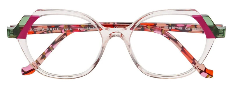 FACE A FACE PARIS MOVES 1 COL 0032 CRYSTAL MANDARIN AUTHENTIC EYEGLASSES 50-16 gallery