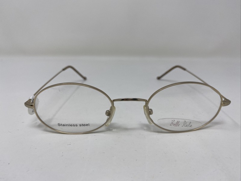 BELLA ITALIA EYEGLASSES FRAME 225 COFFEE 47-20-145 TAN FULL RIM SQ88