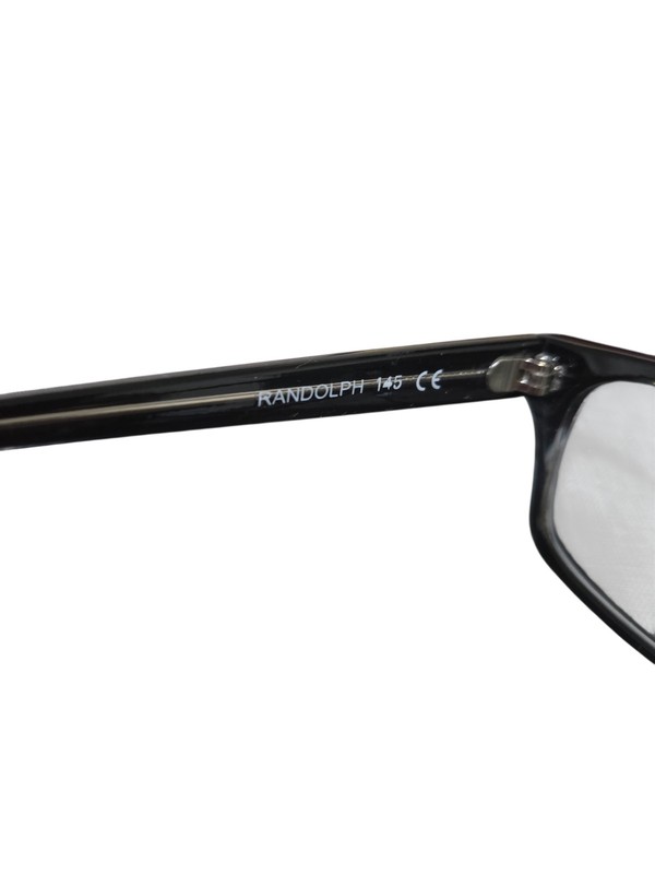 Randolph Eagle Eyeglasses Black And Clear Rectangle 52-19-145 *Frames Only* gallery
