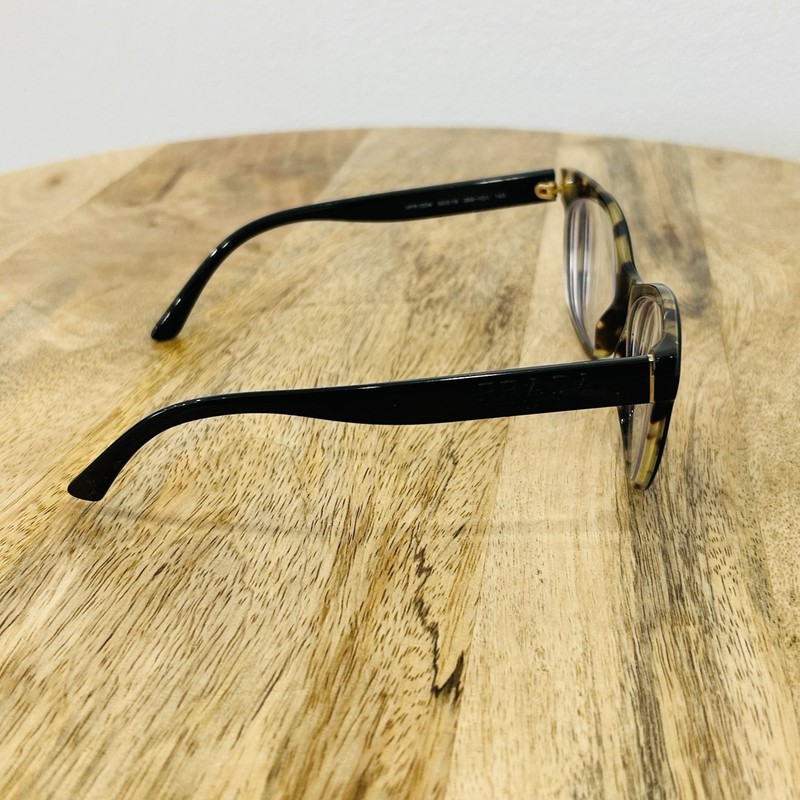 PRADA Cat Eye Black Tortoise Eyeglasses Frames VPR 05W 53-19 389-101 140 Demo gallery