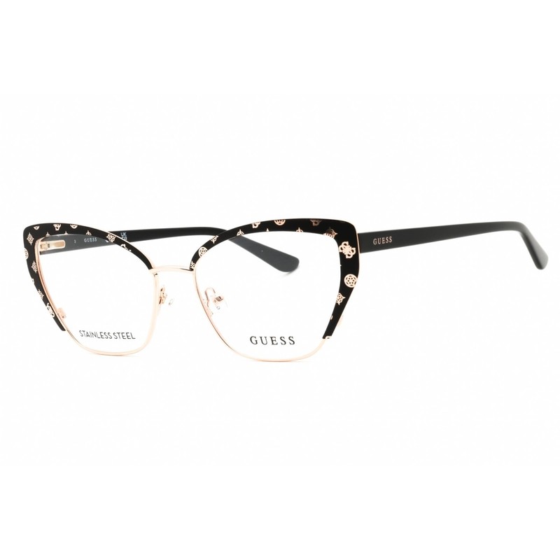 Guess Women’s Eyeglasses Black/Other Metal Cat Eye Full Rim Frame GU50122 005