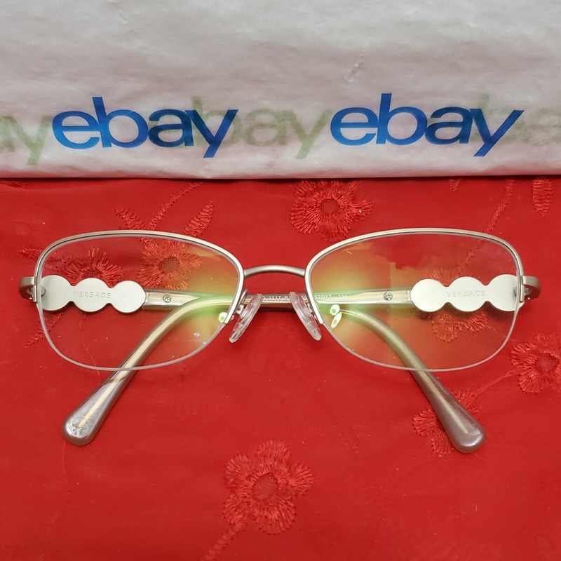 VERSACE 1217-B 1259 52¤17 135 Unisex Half Rim Eyeglasses «Frame Only» Rx Unknown